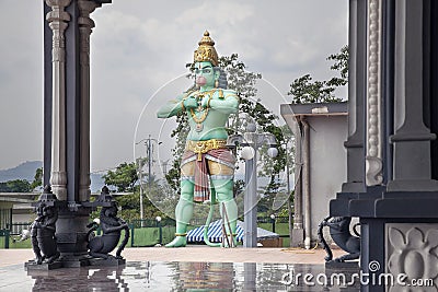 Hanuman Statue at Hindu Temple Stock Photo