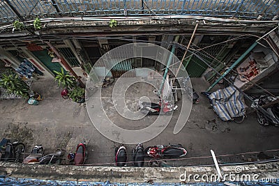 Hao Si Phuong old traditional alley in Ho Chi Minh City, Vietnam Stock Photo