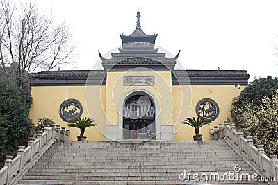 Haogu Tower and Memoria Hall to Wu Zhixu(Jiaxing,Zhejiang,China) Editorial Stock Photo