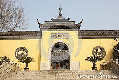 Haogu Tower and Memoria Hall to Wu Zhixu(Jiaxing,Zhejiang,China) Editorial Stock Photo