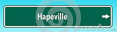 Hapeville Road Sign Stock Photo