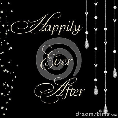 Happily ever after Vector Illustration