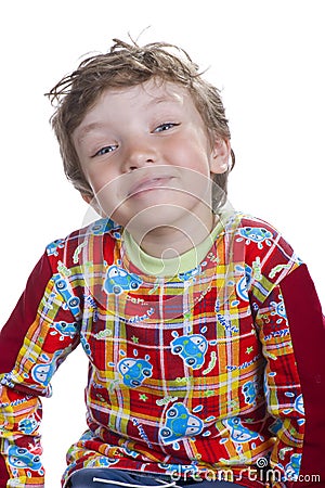 Happines boy isolated on white Stock Photo