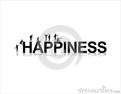 Happiness Vector Illustration