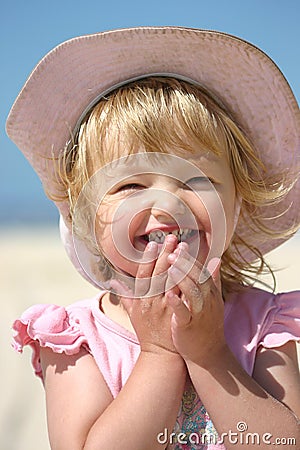 Happiness at the beach Stock Photo