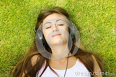 Happiness girl relaxing Stock Photo