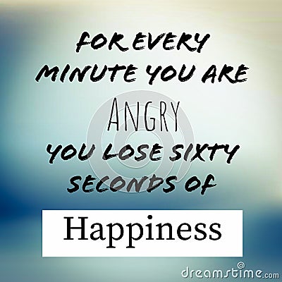 Happiness quote for happy and successful life Stock Photo