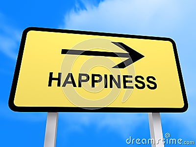 Happiness sign Stock Photo