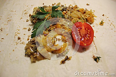 Vegetables for diet cereals porridge Stock Photo