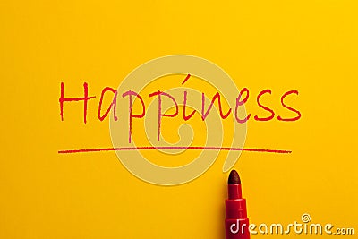 Happiness Word Concept Stock Photo