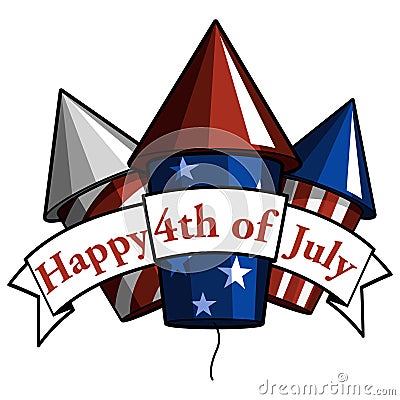 Happy 4th Of July Vector Illustration