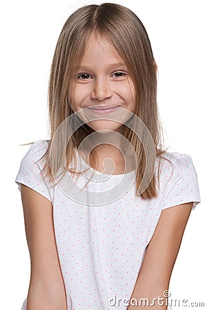 Happy adorable young girl Stock Photo