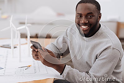 Happy adult man looking at you Stock Photo