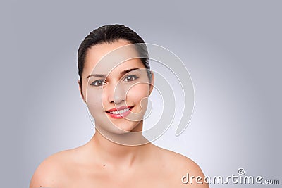 Happy aesthetics Beauty Portrait Stock Photo