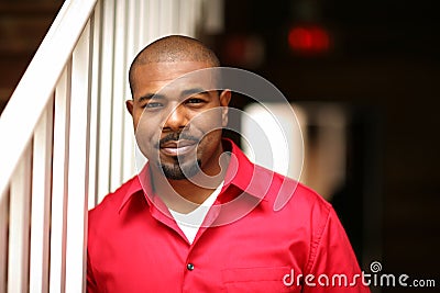 Happy African American man Stock Photo