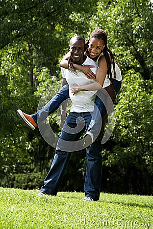 Happy African couple Stock Photo