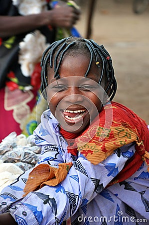 Happy African girl Editorial Stock Photo