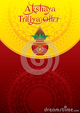 Happy Akshaya Tritiya religious festival Vector Illustration