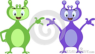 Happy Alien Vector Illustration