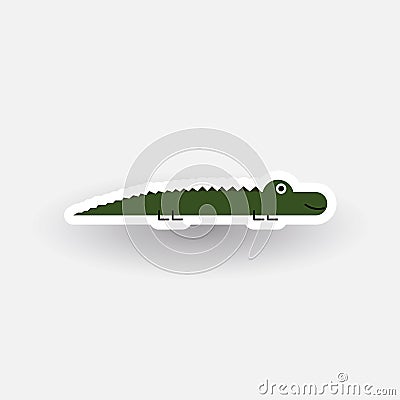 Happy Alligator cartoon character Vector Illustration