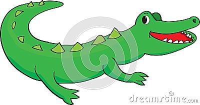 Happy alligator Vector Illustration