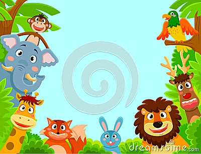 Happy animals Vector Illustration