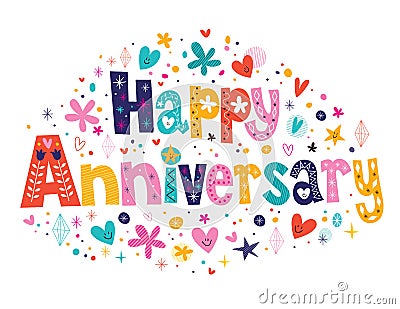 Happy Anniversary Vector Illustration