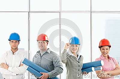 Happy architect team Stock Photo