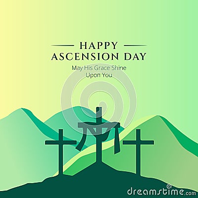 Happy Ascension Day Vector Illustration Vector Illustration