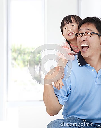 Happy asian family lifestyle Stock Photo