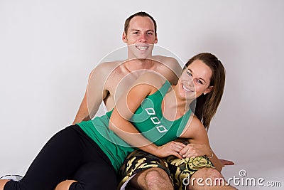 Happy athletic couple Stock Photo