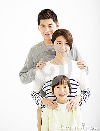 Happy Attractive Young Family Portrait Stock Photo