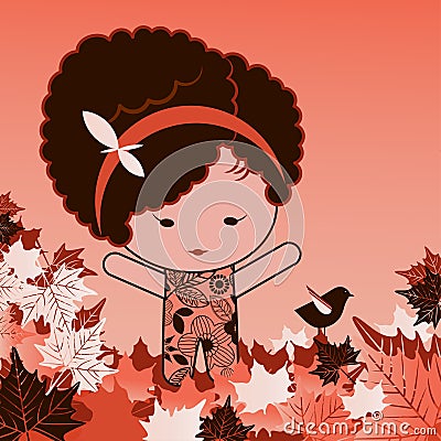 Happy baby doll Vector Illustration