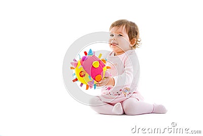 Happy baby isolated Stock Photo