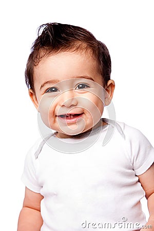 Happy baby toddler smiling Stock Photo