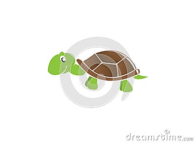 Happy baby turtle smile for logo design Cartoon Illustration