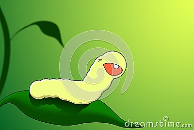 Happy Baby Worm Stock Photo