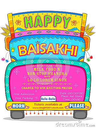 Happy Baisakhi background Vector Illustration