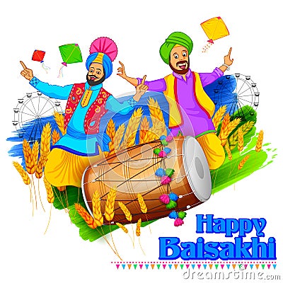 Happy Baisakhi background Vector Illustration