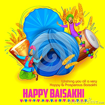 Happy Baisakhi background Vector Illustration