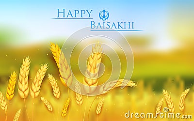 Happy Baisakhi Vector Illustration