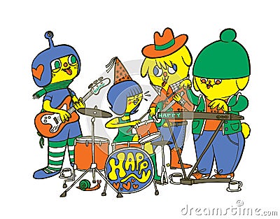 Happy band. Stock Photo