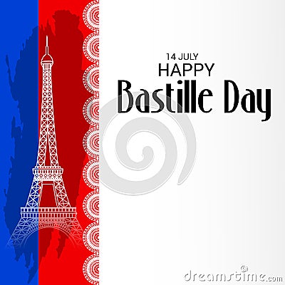 Happy Bastille Day. Stock Photo