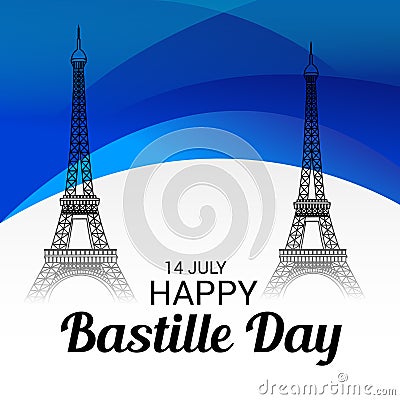 Happy Bastille Day. Stock Photo