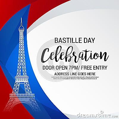 Happy Bastille Day. Stock Photo