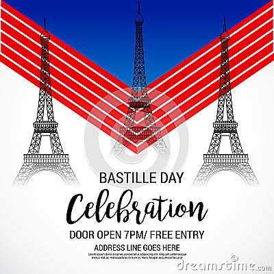 Happy Bastille Day. Stock Photo