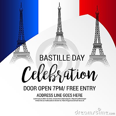 Happy Bastille Day. Stock Photo