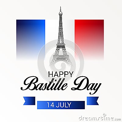 Happy Bastille Day. Stock Photo