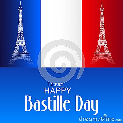 Happy Bastille Day. Stock Photo