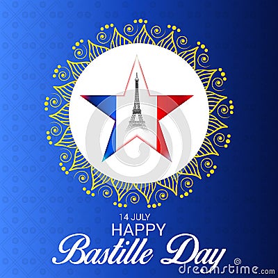 Happy Bastille Day. Stock Photo